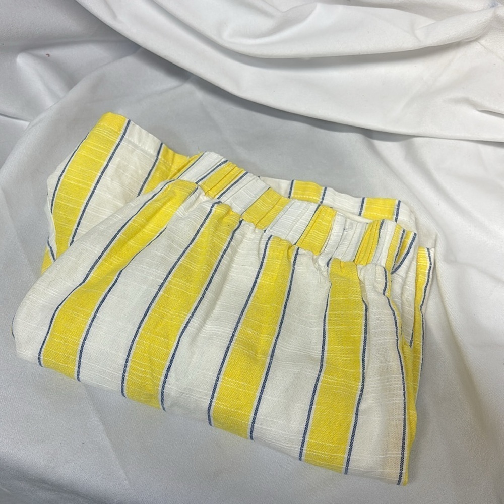 Altar’d State  Striped Yellow and White stretchy lined cotton  Shorts - Picture 9 of 10